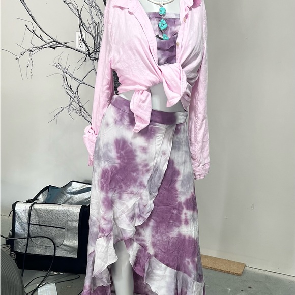 ❗️LAST CHANCE❗️Ruffled Boho Top & High Low Maxi Skirt Set NWT  l - Picture 4 of 10